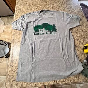 Gray Nature Graphic tree T-Shirt